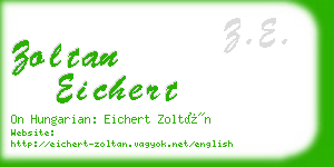 zoltan eichert business card